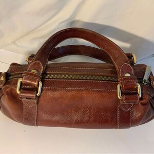 Sergio Cerruti Roma Brown Pure Leather Hobo/Tote Handbag Purse Women . Pre-Owned